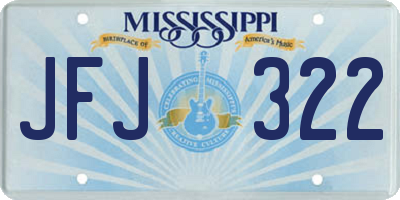 MS license plate JFJ322