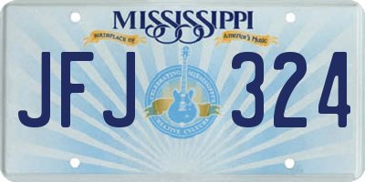 MS license plate JFJ324