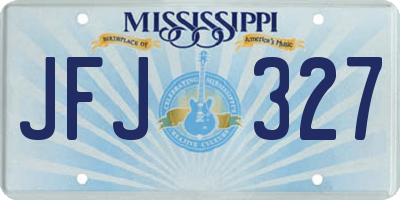 MS license plate JFJ327