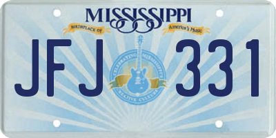 MS license plate JFJ331