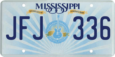 MS license plate JFJ336