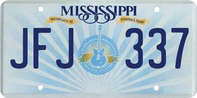 MS license plate JFJ337