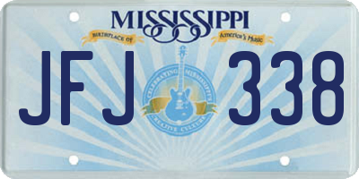 MS license plate JFJ338