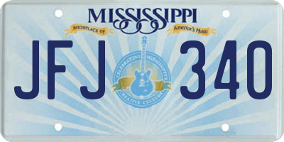 MS license plate JFJ340