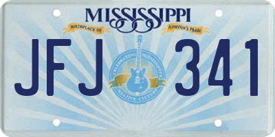 MS license plate JFJ341