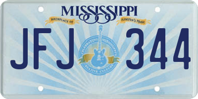 MS license plate JFJ344