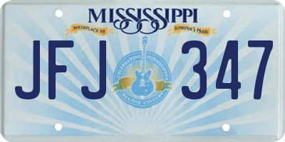 MS license plate JFJ347