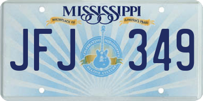 MS license plate JFJ349