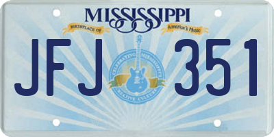 MS license plate JFJ351