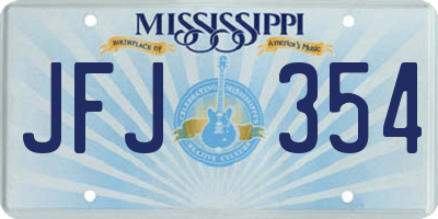 MS license plate JFJ354