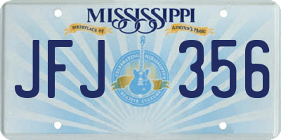 MS license plate JFJ356