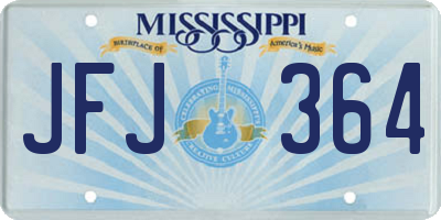 MS license plate JFJ364