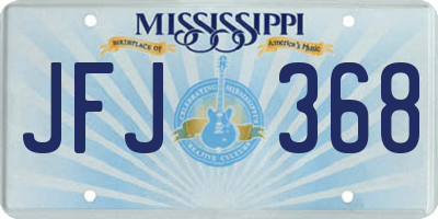 MS license plate JFJ368