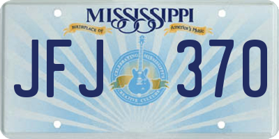 MS license plate JFJ370