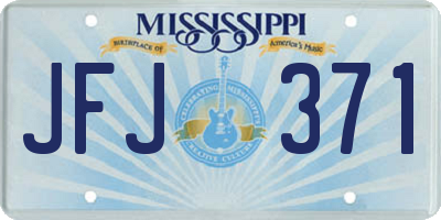 MS license plate JFJ371