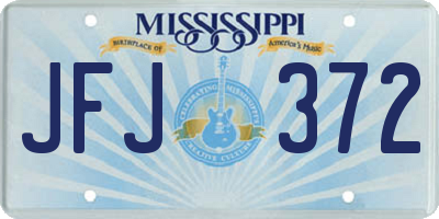 MS license plate JFJ372
