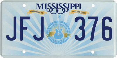 MS license plate JFJ376