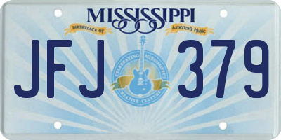 MS license plate JFJ379