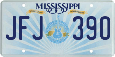 MS license plate JFJ390