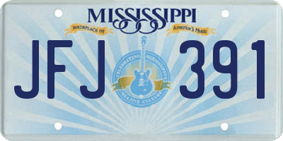 MS license plate JFJ391