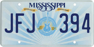 MS license plate JFJ394