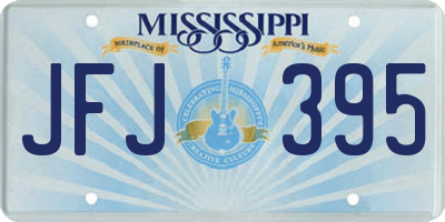 MS license plate JFJ395
