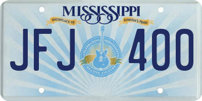 MS license plate JFJ400