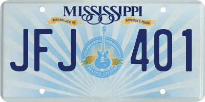 MS license plate JFJ401