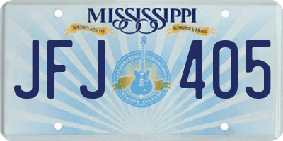 MS license plate JFJ405