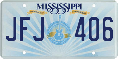 MS license plate JFJ406