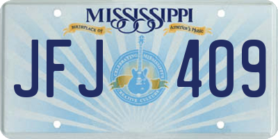 MS license plate JFJ409