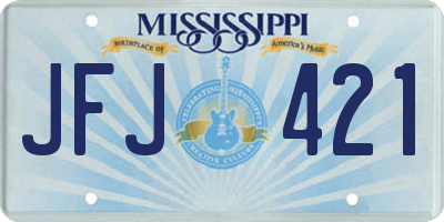 MS license plate JFJ421