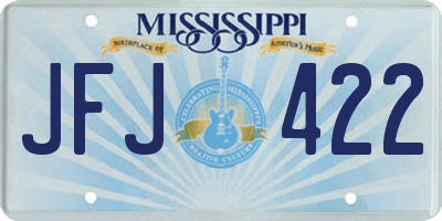 MS license plate JFJ422
