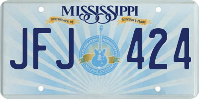 MS license plate JFJ424