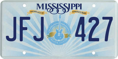MS license plate JFJ427