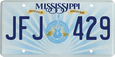MS license plate JFJ429