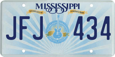 MS license plate JFJ434