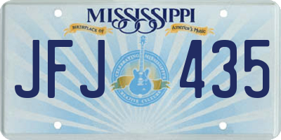 MS license plate JFJ435