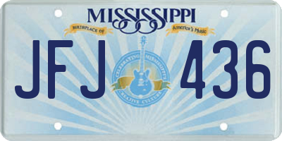 MS license plate JFJ436