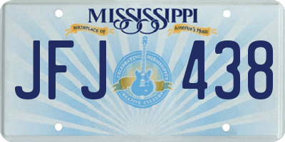 MS license plate JFJ438