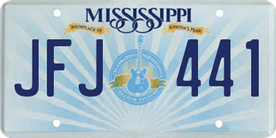 MS license plate JFJ441