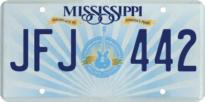 MS license plate JFJ442