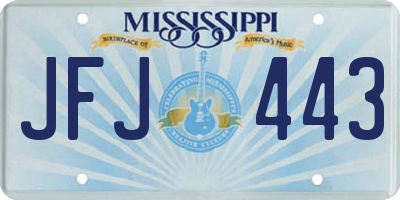 MS license plate JFJ443