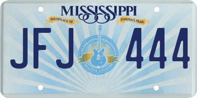 MS license plate JFJ444