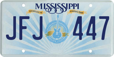 MS license plate JFJ447