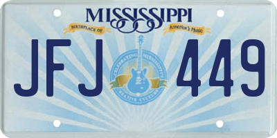 MS license plate JFJ449