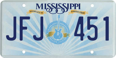 MS license plate JFJ451