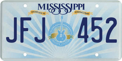MS license plate JFJ452