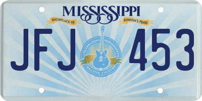 MS license plate JFJ453