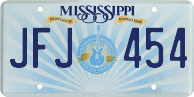MS license plate JFJ454